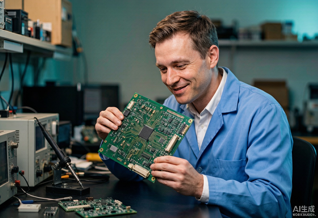 Engineer reviewing a PCB manufacturing package